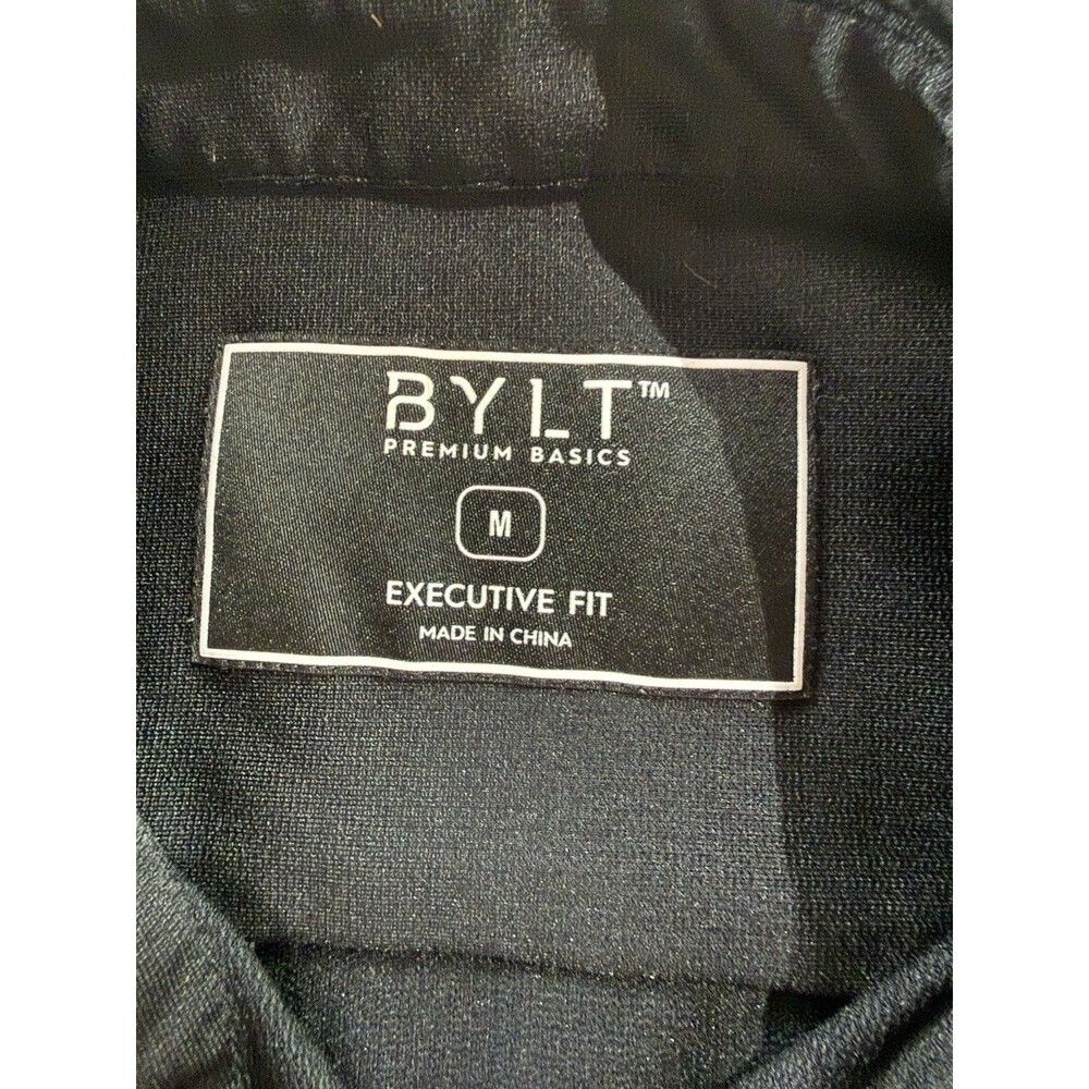 Bylt Premium Basics Executive Fit Short Sleeve Button Up Men's Size M Black - Picture 6 of 6